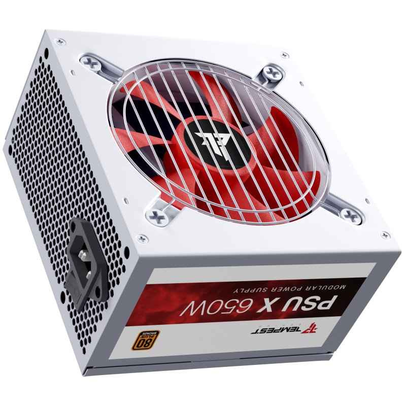 Detalle 2 de Tempest PSU X 650W Fuente de alimentación modular blanca