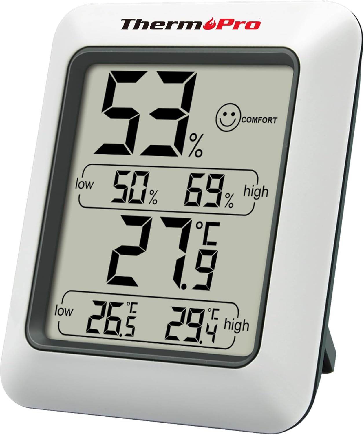 Detalle de ThermoPro digitales Thermo-Hygrometer für Innenraumklima mit Aufzeichnung von Temperatur & Luftfeuchtigkeit