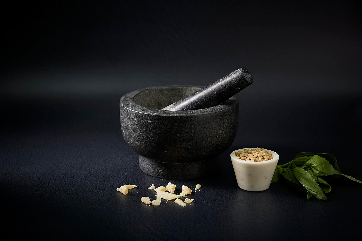 Detalle de Cole & Mason H122126 Clavering Mortier et Pilon, 20 cm – Granite robuste pour épices et sauces
