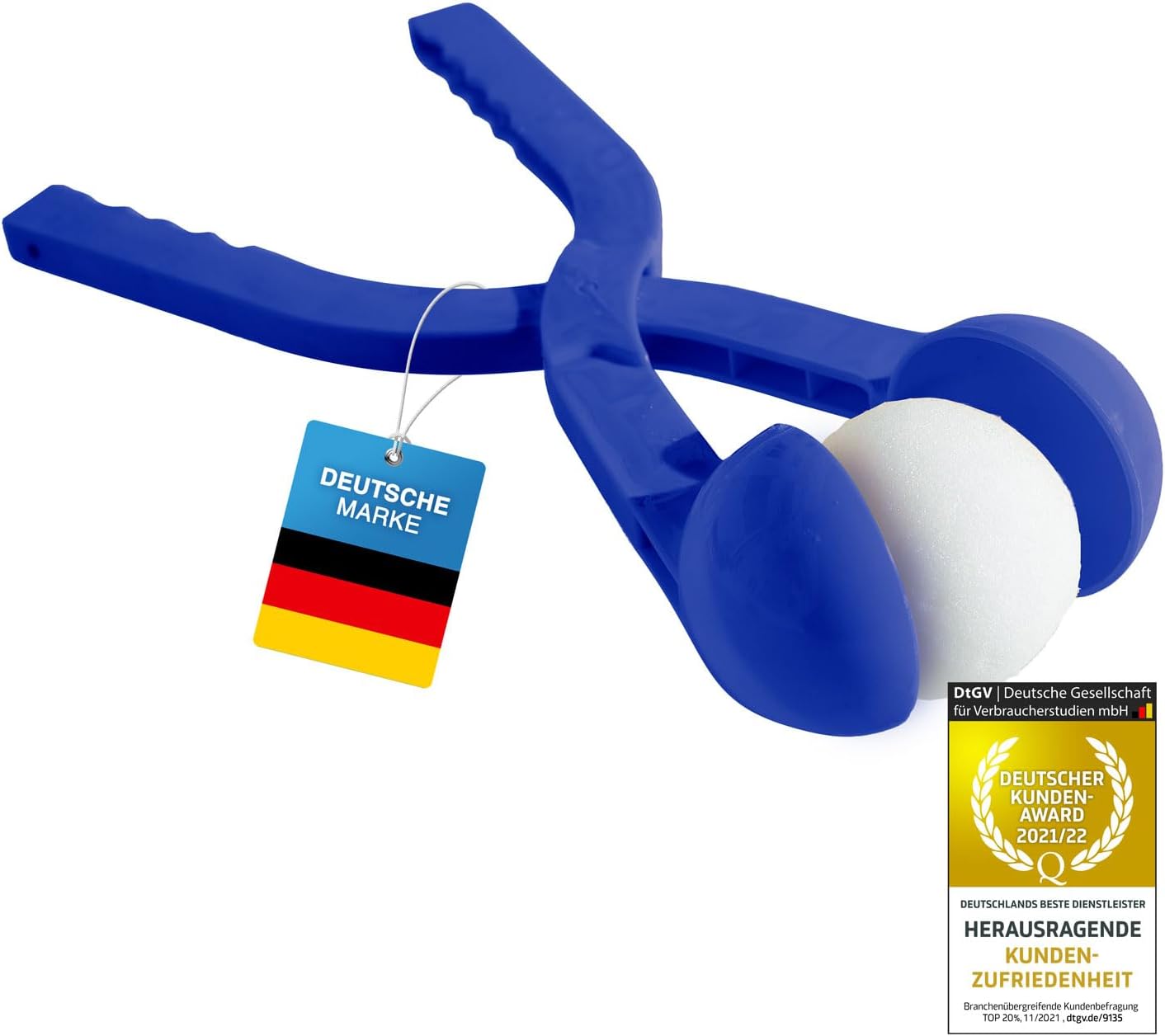Detalle de Pince à Boules de Neige 2e génération pour boules parfaites de 7 cm – 38 cm, couleur aléatoire (rouge/bleu) – 1 pièce