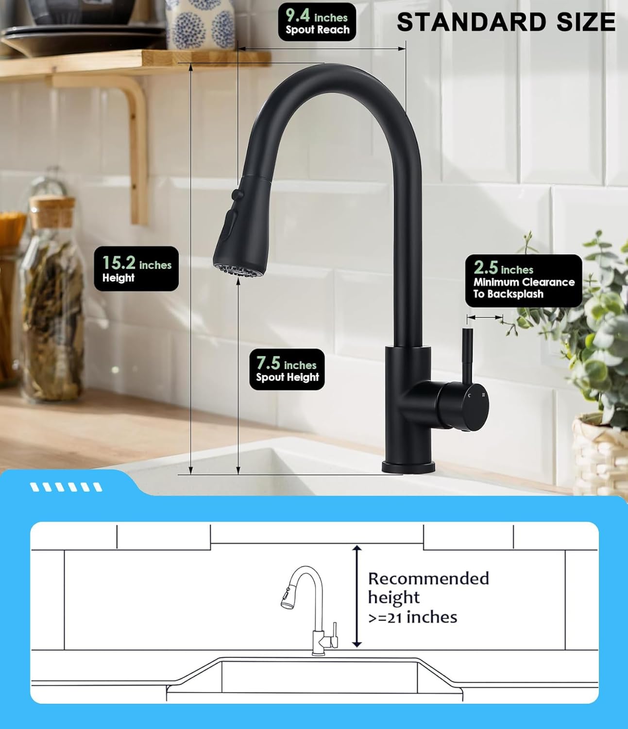 Detalle de VIGIME Kitchen Sink Mixer 360° Pull Out