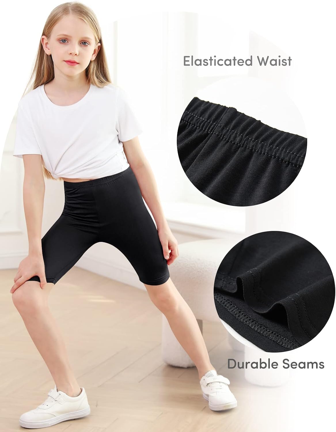 Thumbnail 4 de Adorel Leggings Corti Bambina confezione 4