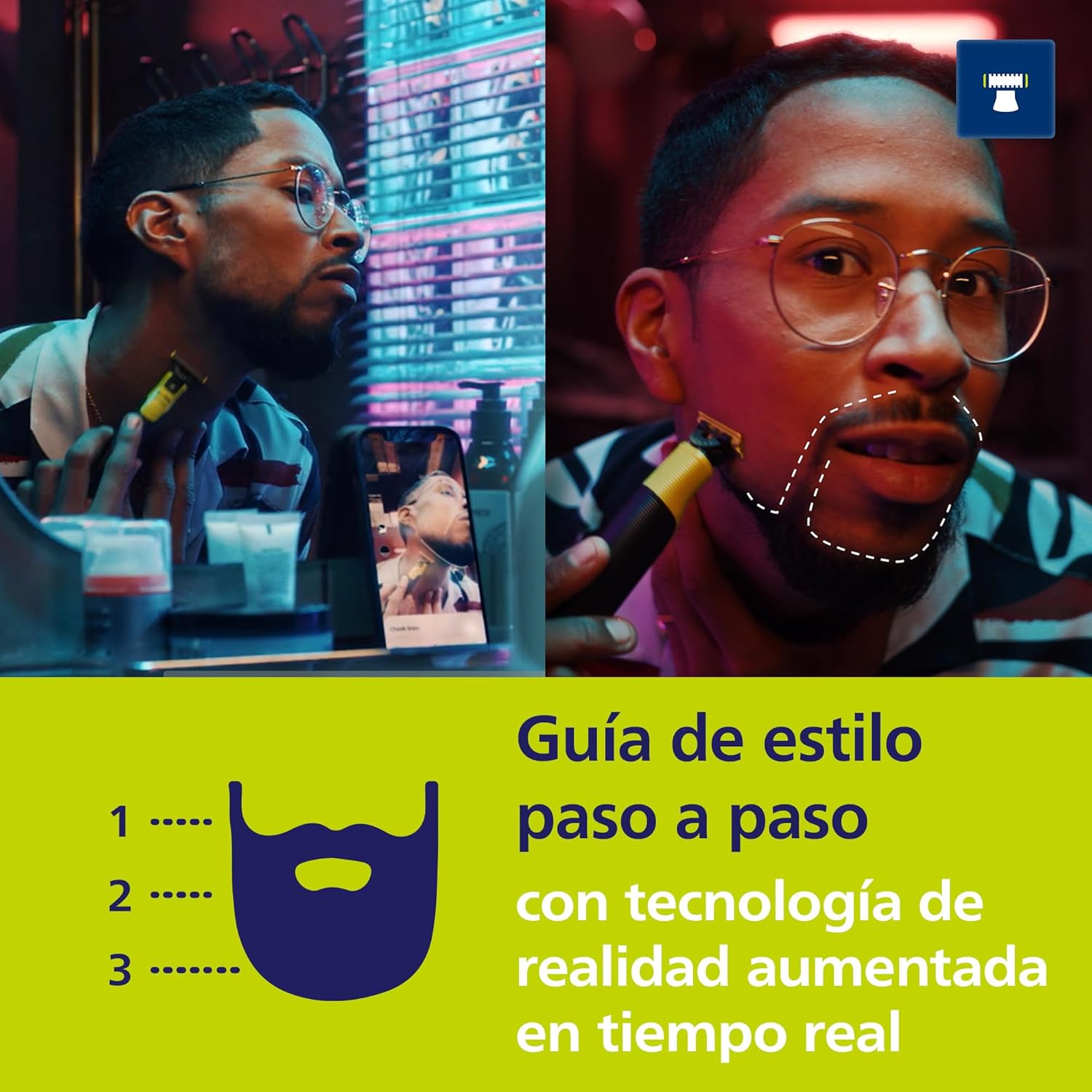 Detalle 2 de Philips OneBlade 360 ✂️ Barbero y Recortadora Todo en Uno