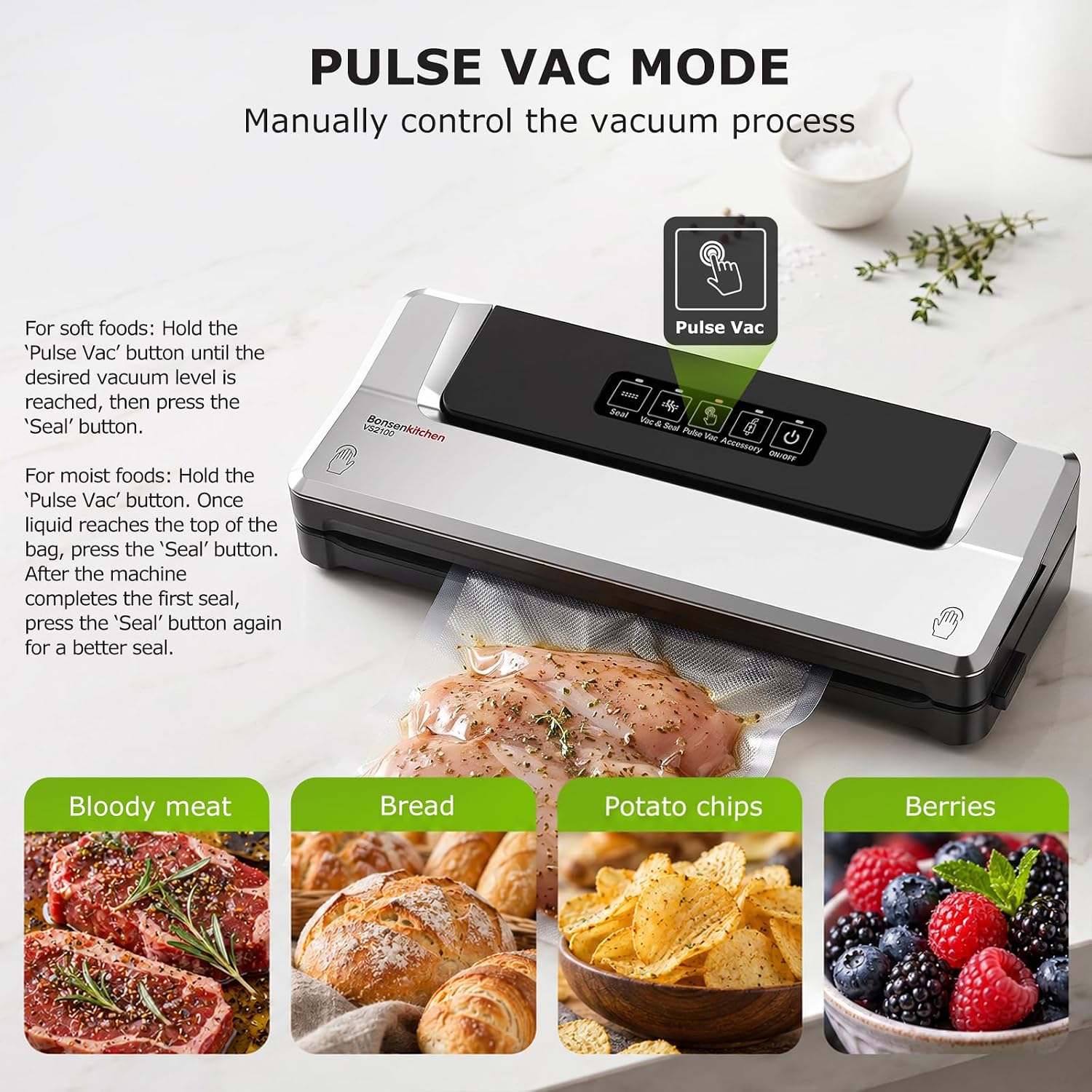 Thumbnail 4 de Bonsenkitchen Vacuum Sealer