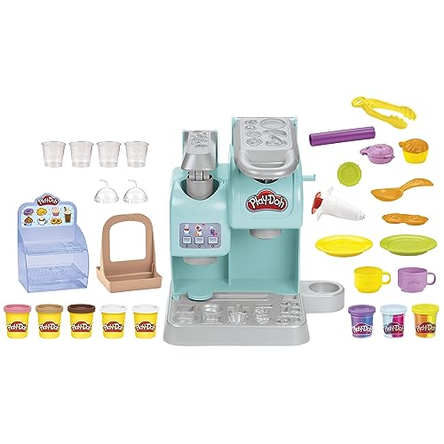 Detalle de Play-Doh Súper Cafetería — Cafetera de juguete 8 botes 🍽