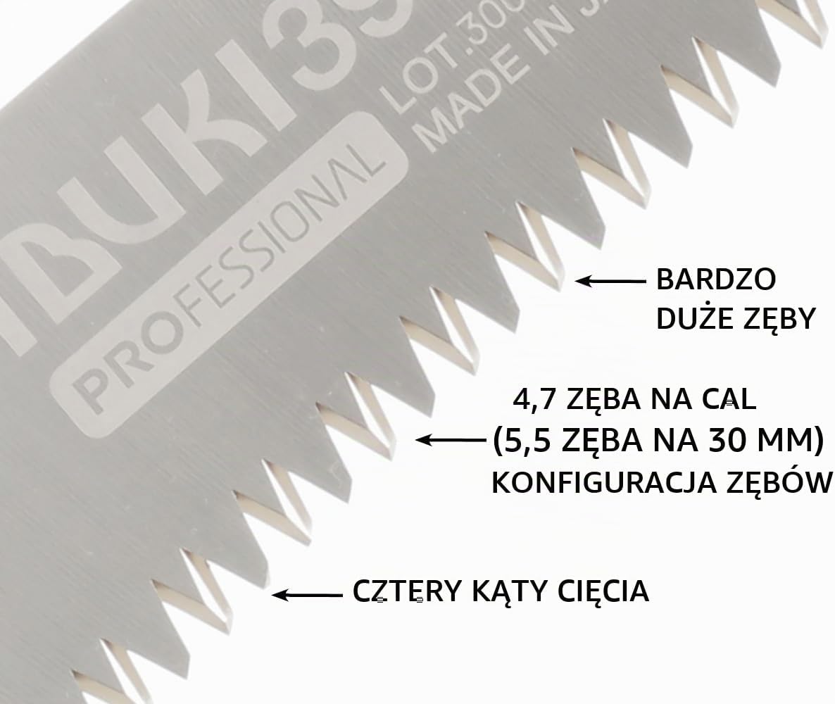 Detalle de Silky IBUKI 275-39 – piła ręczna z zakrzywionym ostrzem 390 mm