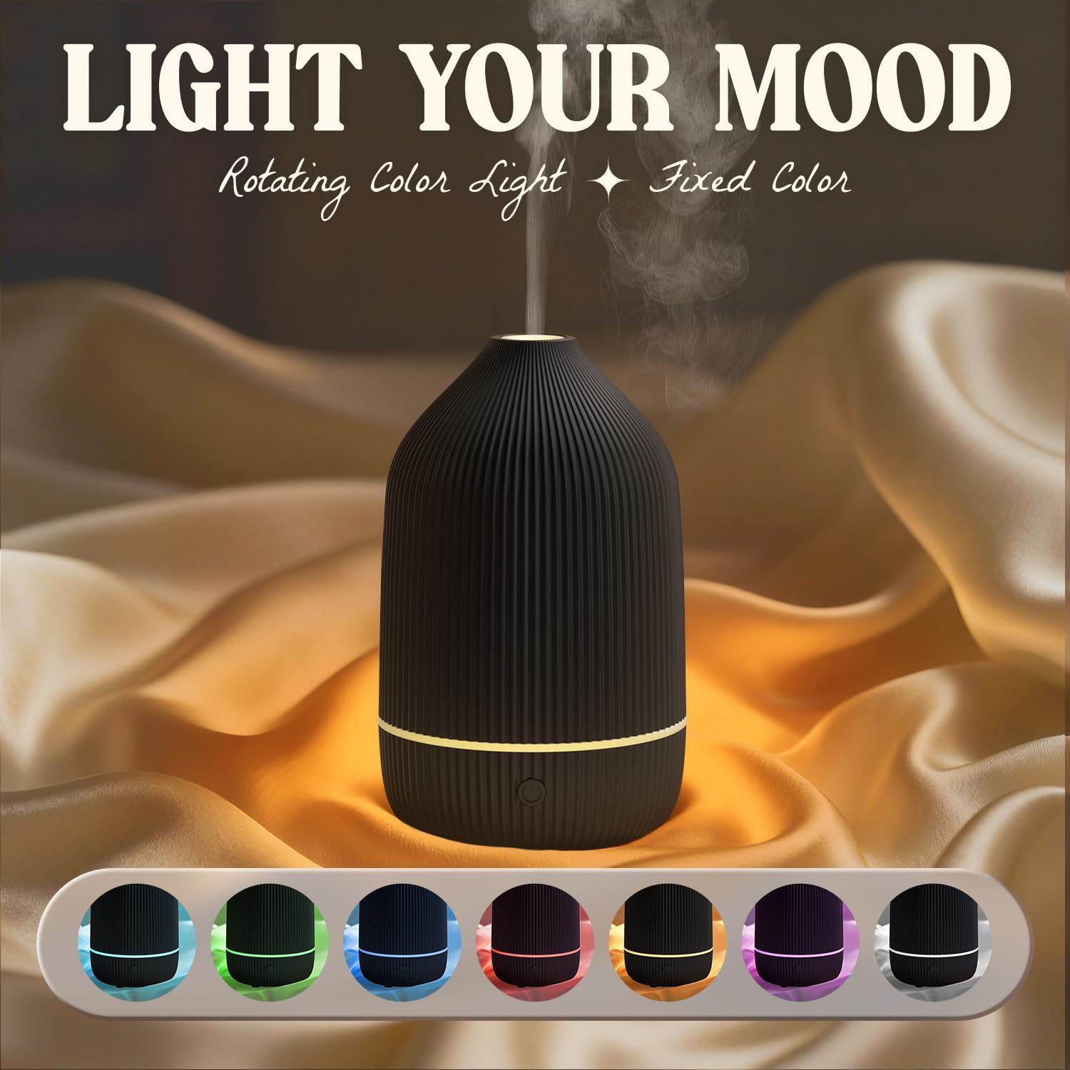 Detalle de SALUBRITO Aroma Diffuser Schwarz – Ultraschall-Diffusor 100 ml