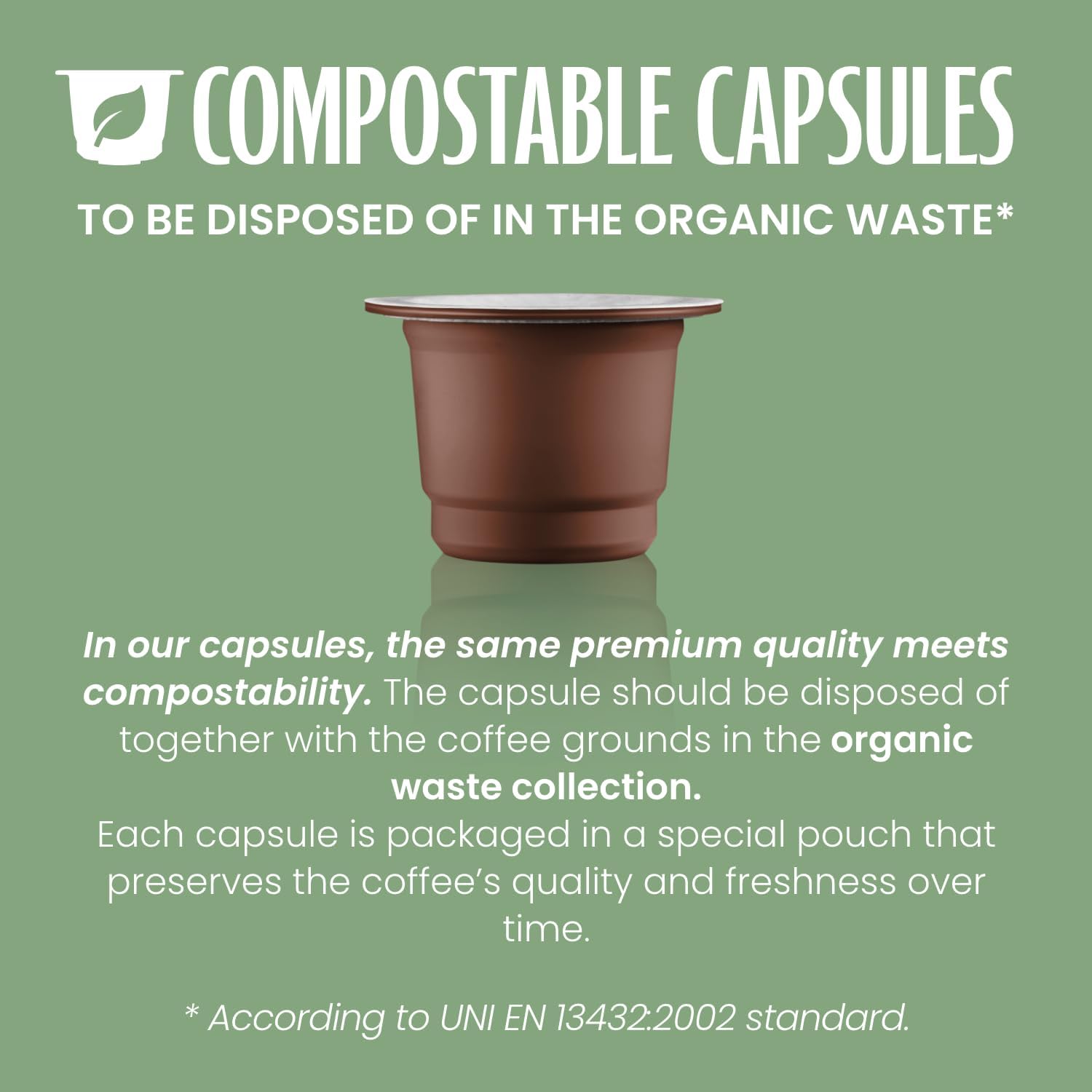 Detalle de Caffè Vergnano 1882 Èspresso Compostable Capsules – 50 for Nespresso & Èspresso1882 TRÈ