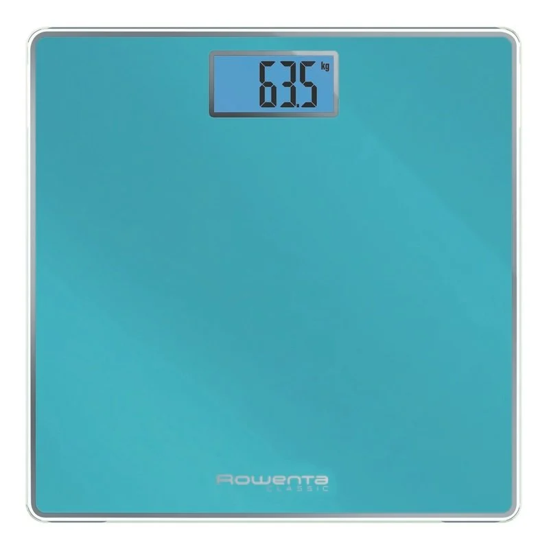 Detalle de Rowenta Classic BS1503V0 báscula de baño digital turquesa (vidrio templado, hasta 160 kg)