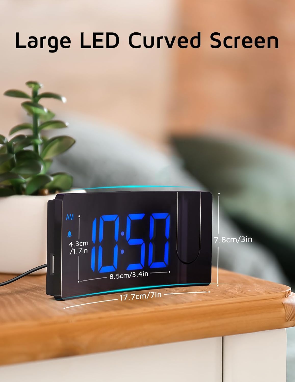 Thumbnail 4 de GOLOZA Projection Alarm Clock 180° projector