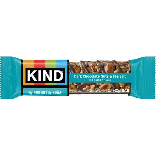 Thumbnail 6 de KIND Healthy Snacks Bars, Dark Chocolate Nuts & Sea Salt – Gluten Free, Low Sugar, High Fiber, 6g Protein (12 Count)