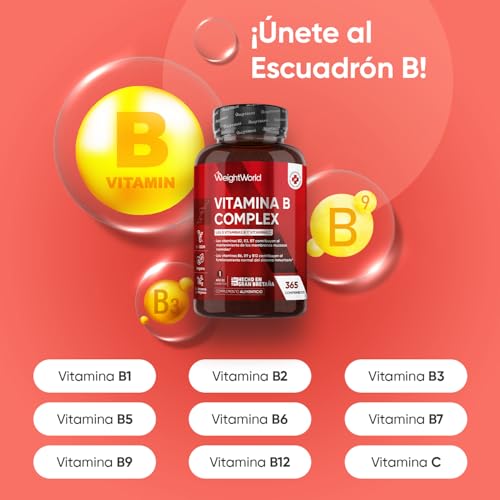 Thumbnail 1 de WeightWorld Vitamina B Complex con Vitamina C 365 Comprimidos Veganos – 1 Año de Suministro