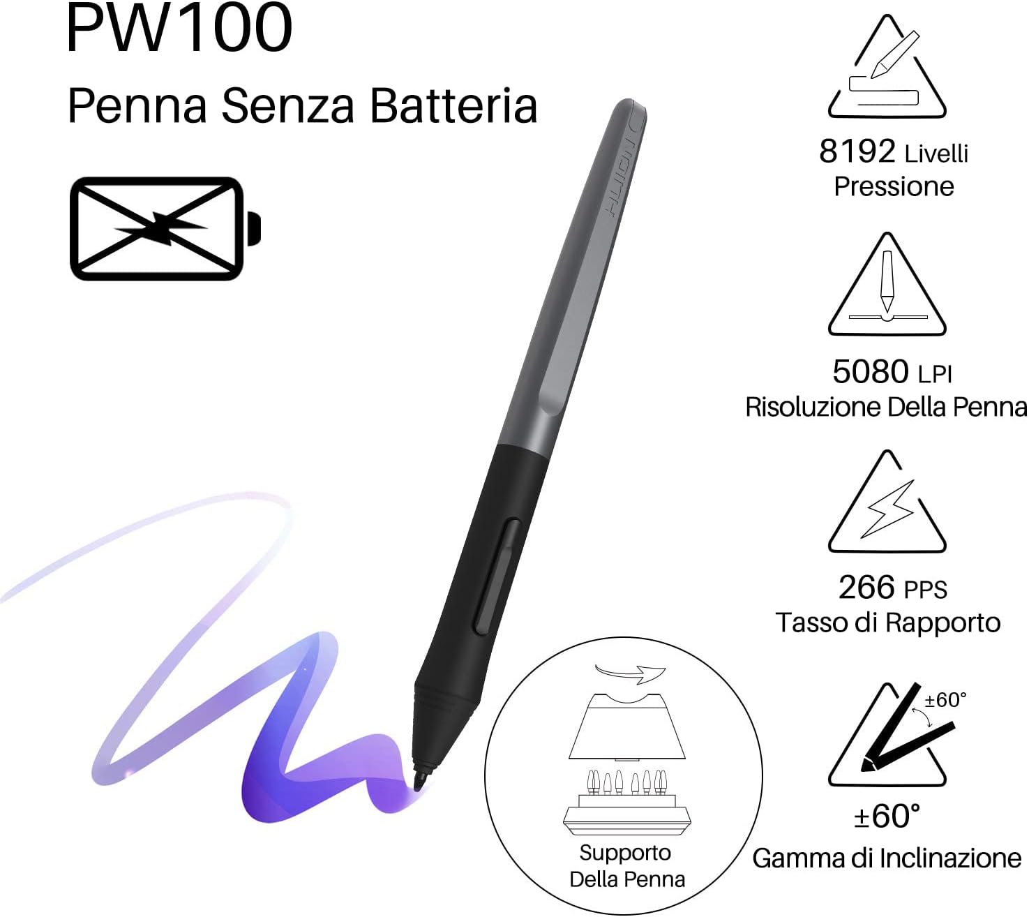 Thumbnail 5 de HUION H1060P: Tavoletta grafica 10 x 6,25 pollici con area di lavoro aurea e penna EMR senza batteria