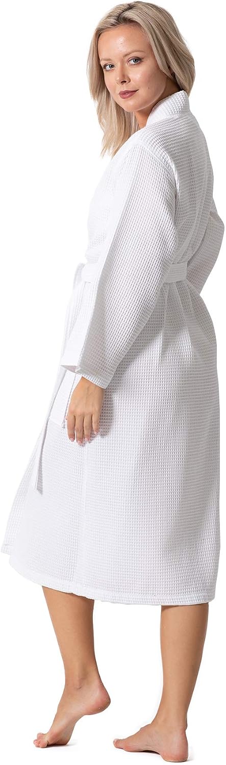 Detalle 2 de Kimono robe 52% cotton waffle knit