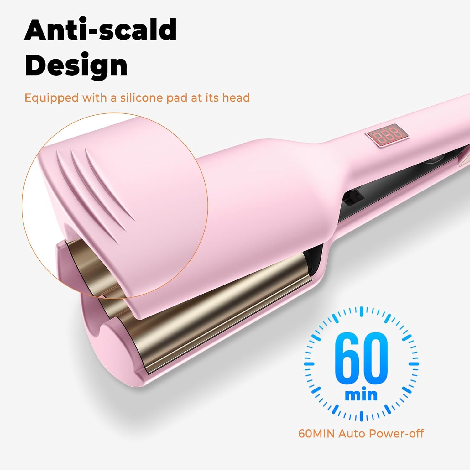 Thumbnail 5 de UMIGA Hair Waver for Women Hair Crimper (120–200°C) – 25mm Mermaid Waves, 30s Heat-Up, Dual Voltage