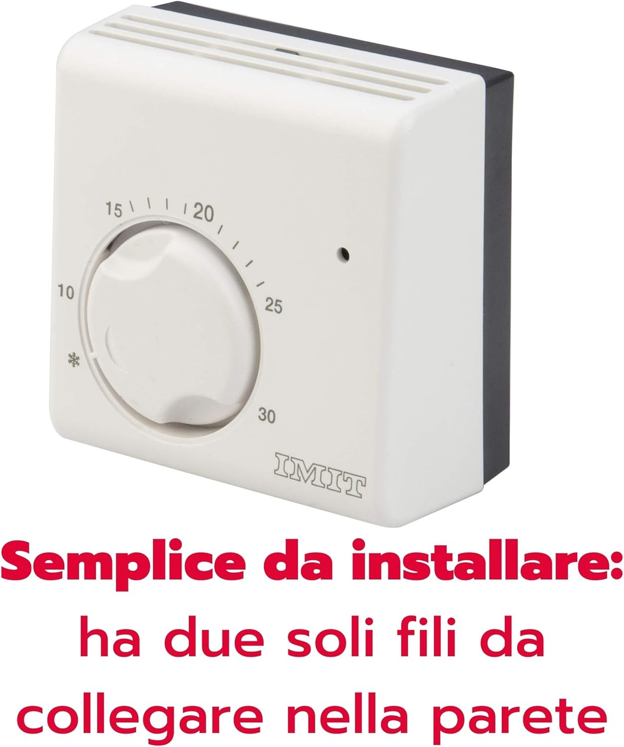Detalle de POLY POOL PP1461 Termostato Ambientale Elettromeccanico 230V con Regolazione +5°C/+30°C