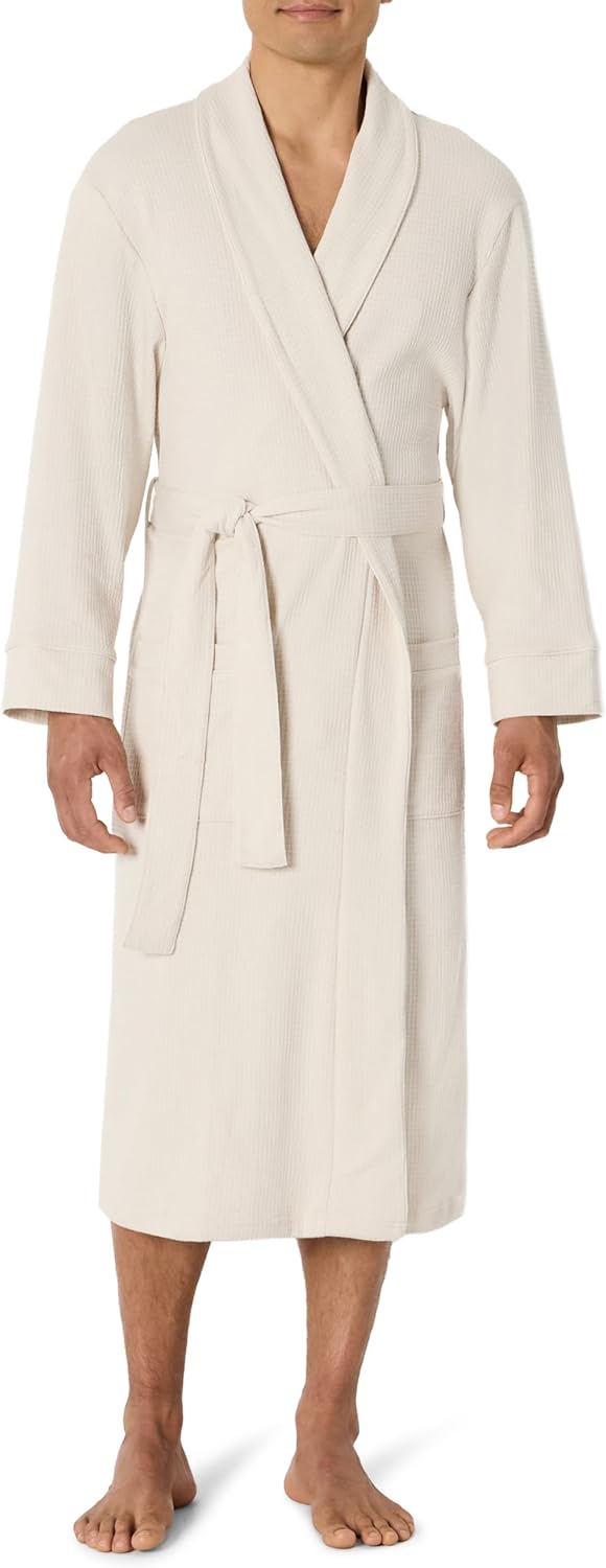 Thumbnail 3 de Amazon Essentials Men's Lightweight Cotton Waffle Bathrobe (Big & Tall)