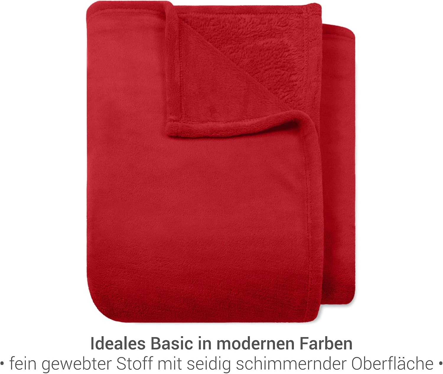Thumbnail 2 de Plaid Polaire 150x200 cm npluseins – Couverture Corail Fleece Bordeaux, douceur et chaleur douce