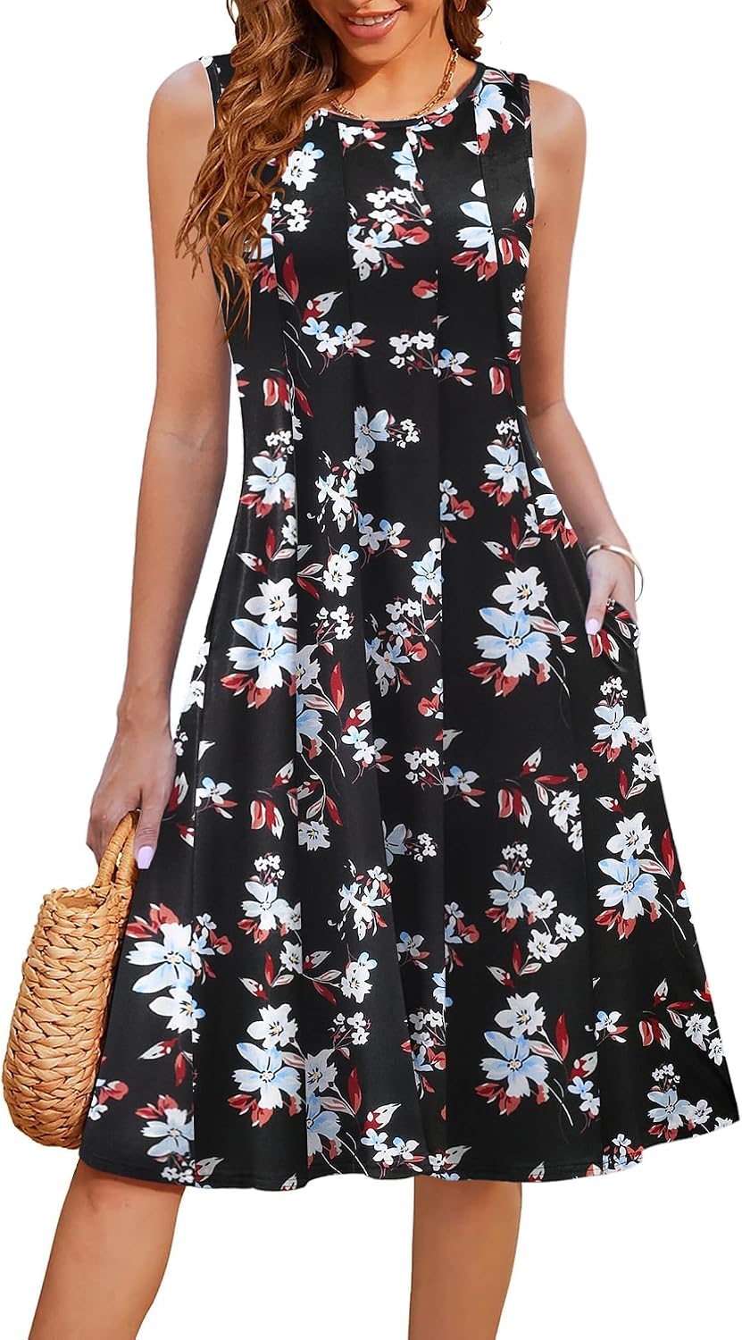 Detalle de Hotouch Abito Estivo da Donna Midi leggero