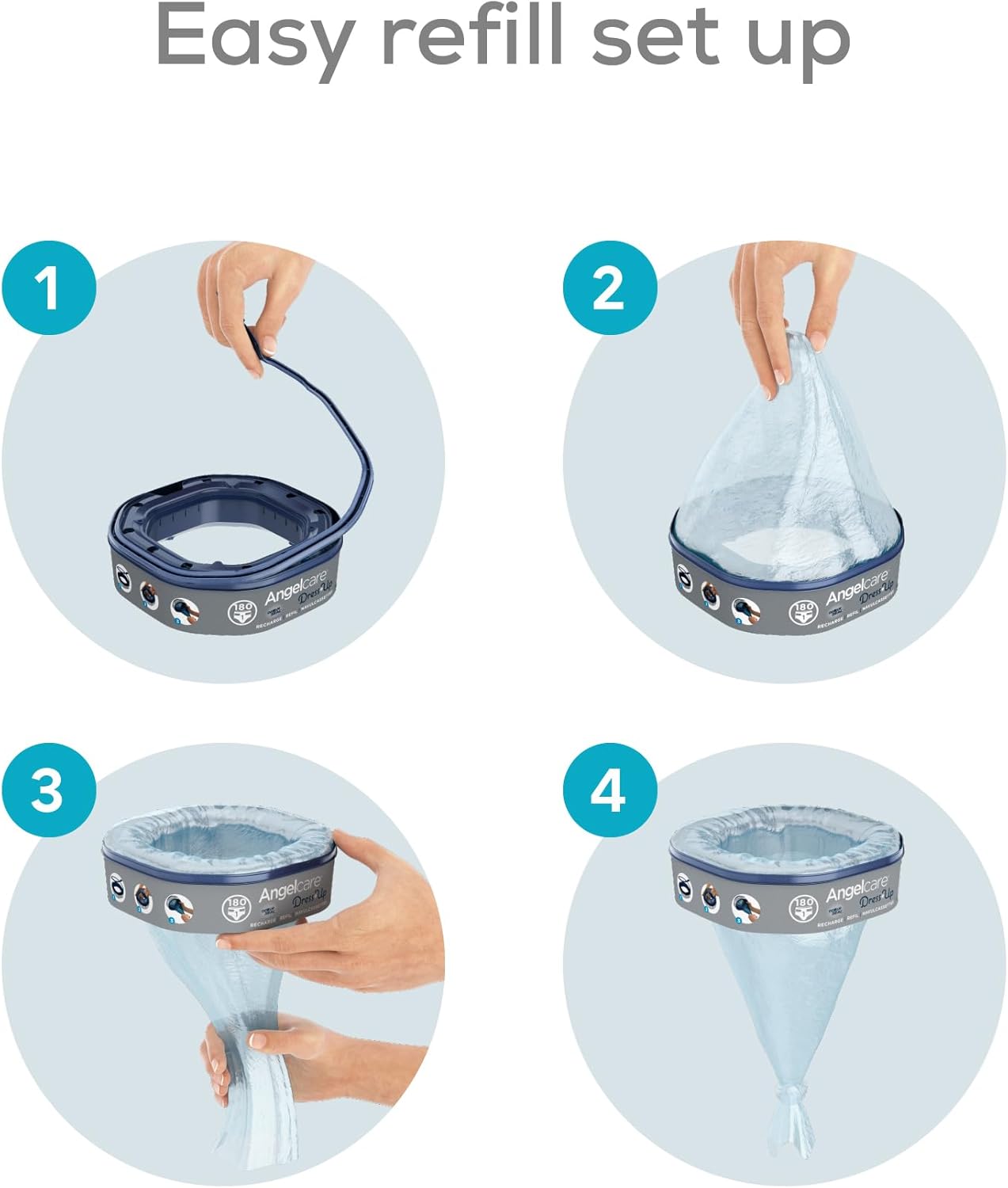 Detalle 2 de Angelcare Ricarica mangiapannolini ottagonale – pacchetto da 6