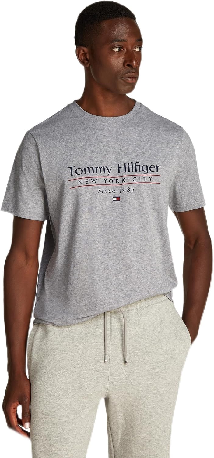 Thumbnail 6 de Tommy Hilfiger Herren T-Shirt Kurzarm Center Stack Tee mit Rundhalsausschnitt aus Baumwolle