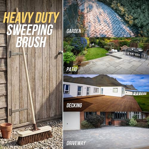 Thumbnail 7 de Newman and Cole 12” Yard Brush Heavy Duty Outdoor Garden Broom