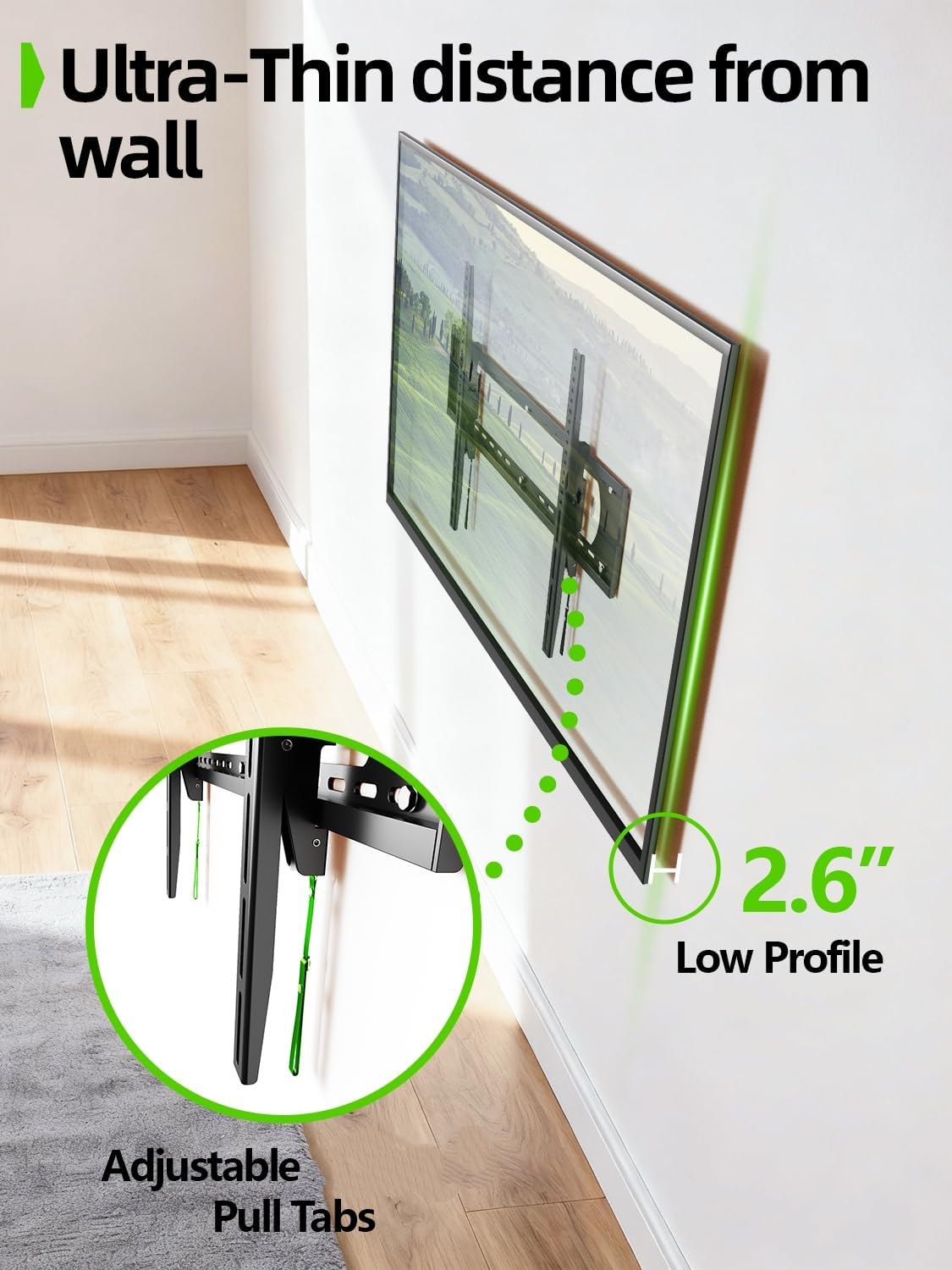 Thumbnail 6 de USX MOUNT Heavy-Duty Tilting TV Wall Mount for 60–120" up to 220 lb (Low-Profile, Ultra-Slim)