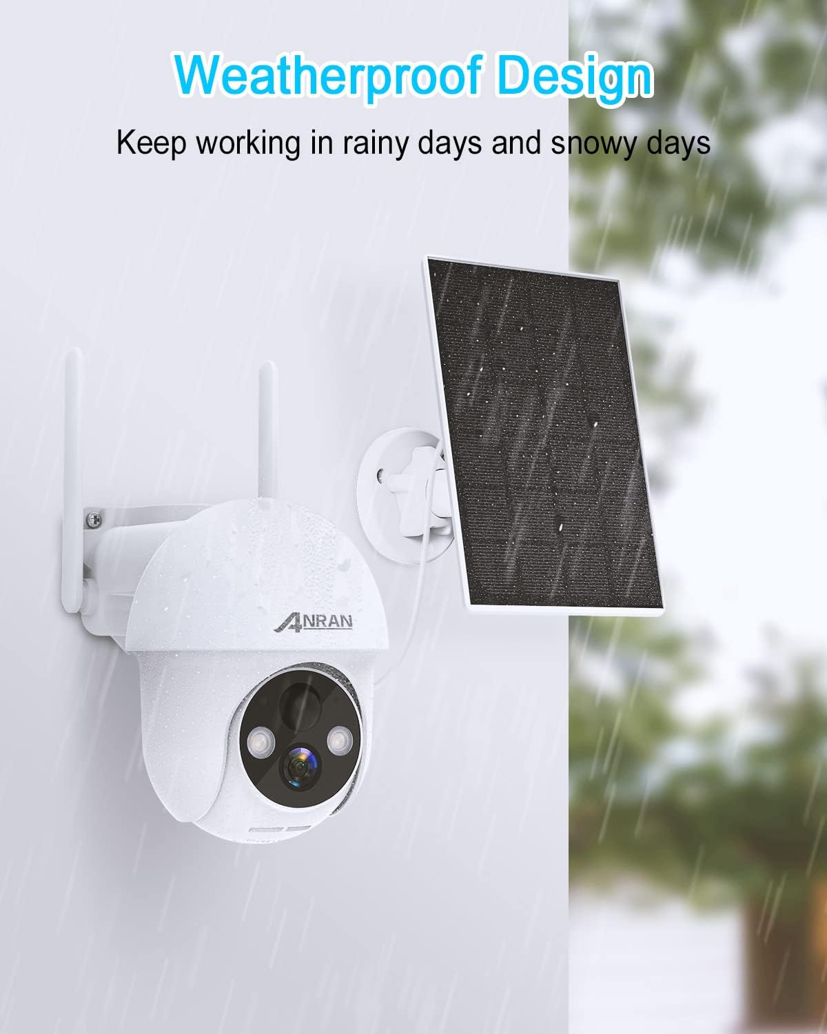 Detalle de ANRAN ATYN9277 3W Solar Panel with 3M Cable and Adjustable Mount