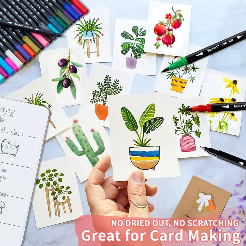 Thumbnail 2 de Aen Art Dual Brush Markers 24 colors 🎨