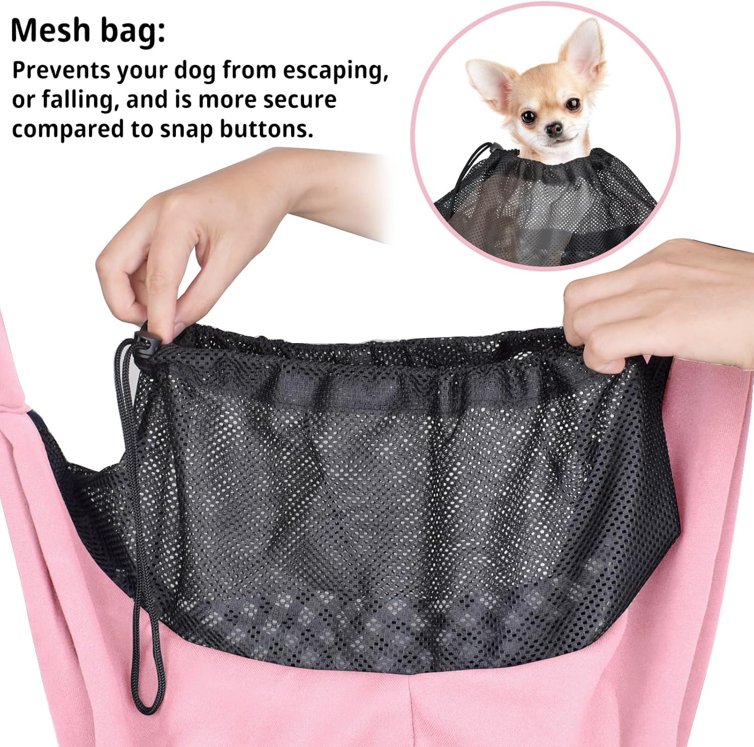 Thumbnail 4 de CUBY Puppy Carrier Adjustable Reversible Cat & Dog Sling with Safety Belt, Zipper Pocket & Bottom Mat