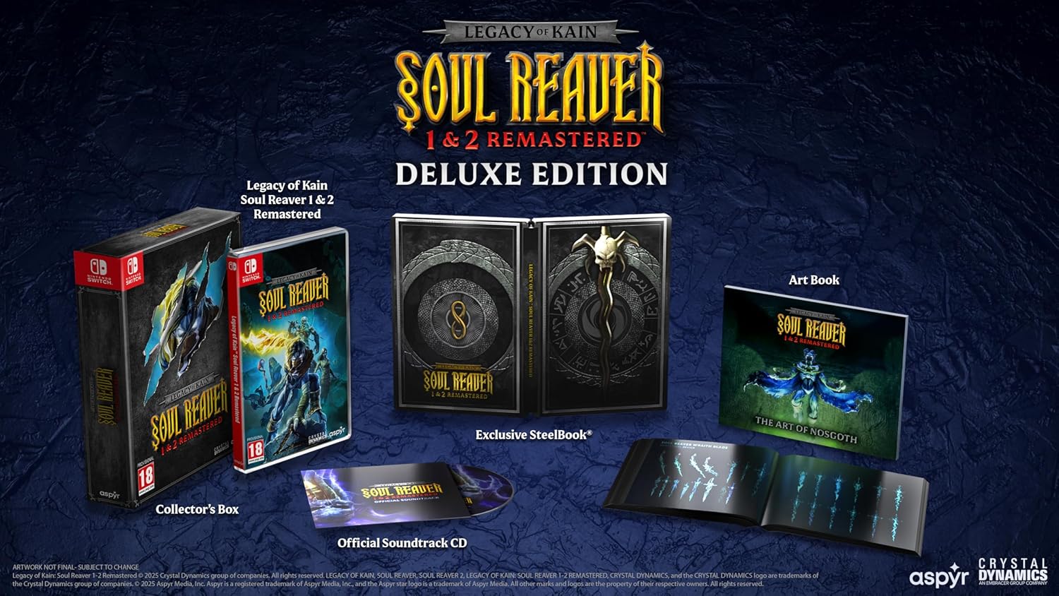 Thumbnail 1 de Legacy of Kain: Soul Reaver 1 & 2 Remastered Deluxe Edition (Switch) — Deluxe remaster set