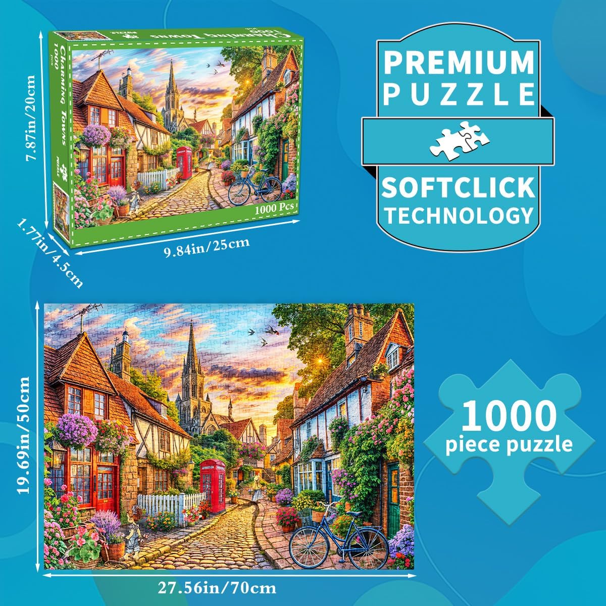Detalle de Puzzle 1000 Teile für Erwachsene – klassisch, charmant und dekorativ