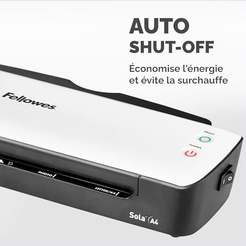 Detalle 1 de Fellowes Sola A4, plastifieuse jusqu’à 125 microns avec anti-bourrage