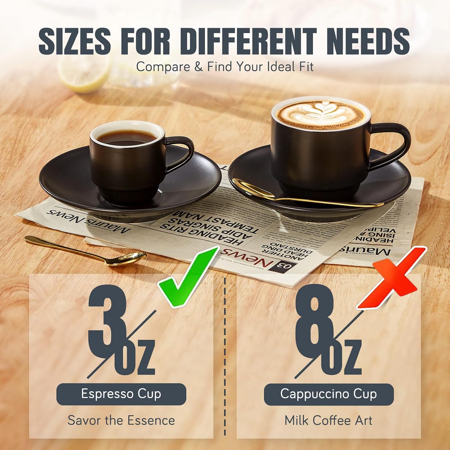 Thumbnail 5 de Lareina 3-Ounce Espresso Cups