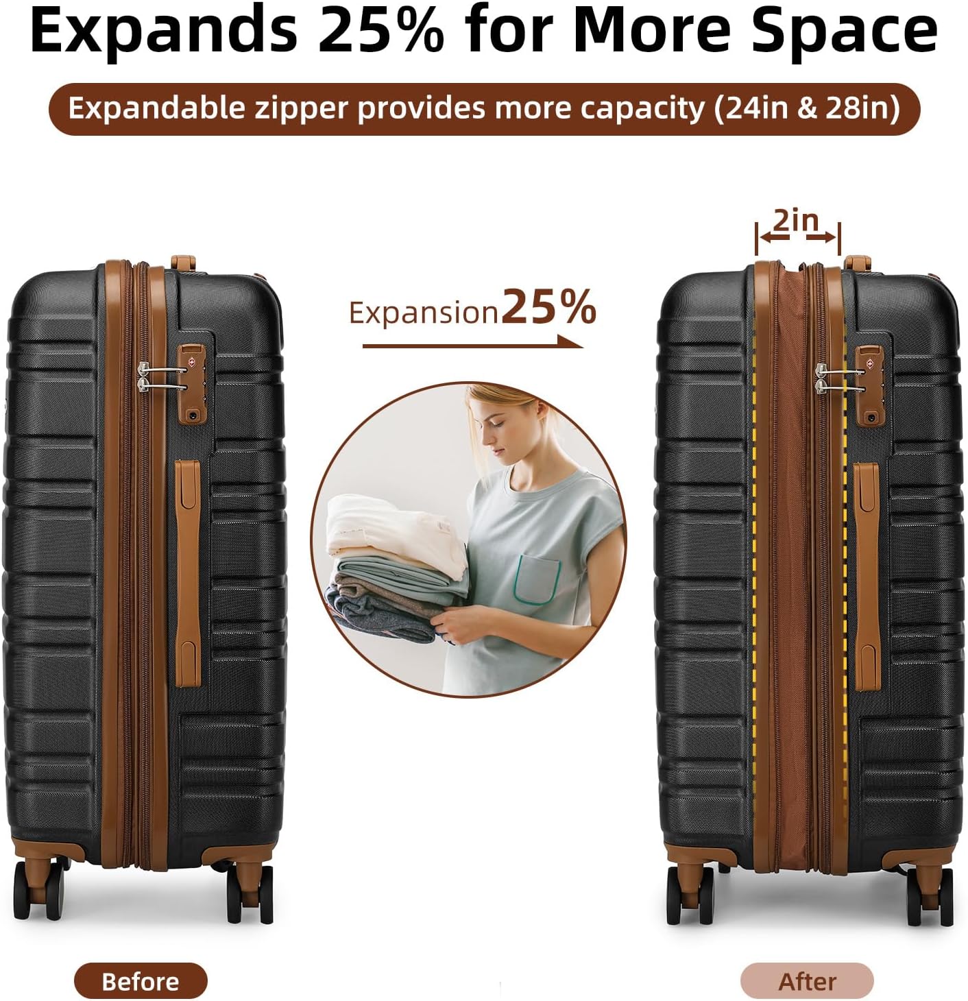 Detalle 2 de LARVENDER Luggage Set, 6-Piece