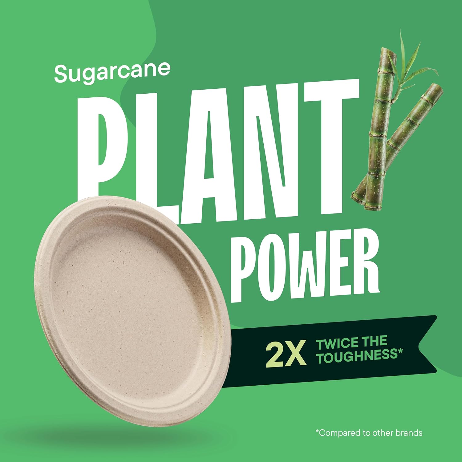 Thumbnail 4 de 100% Compostable Paper Plates 125-Pack 9" ๐ฝ