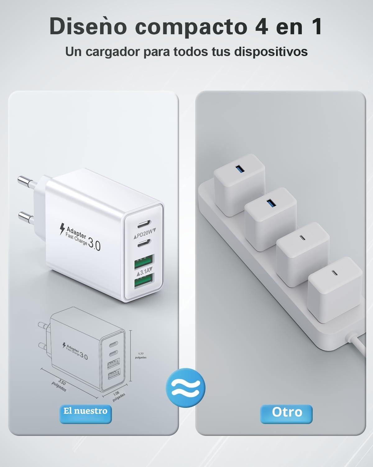 Thumbnail 4 de Cargador USB C 40W para móviles y tablets