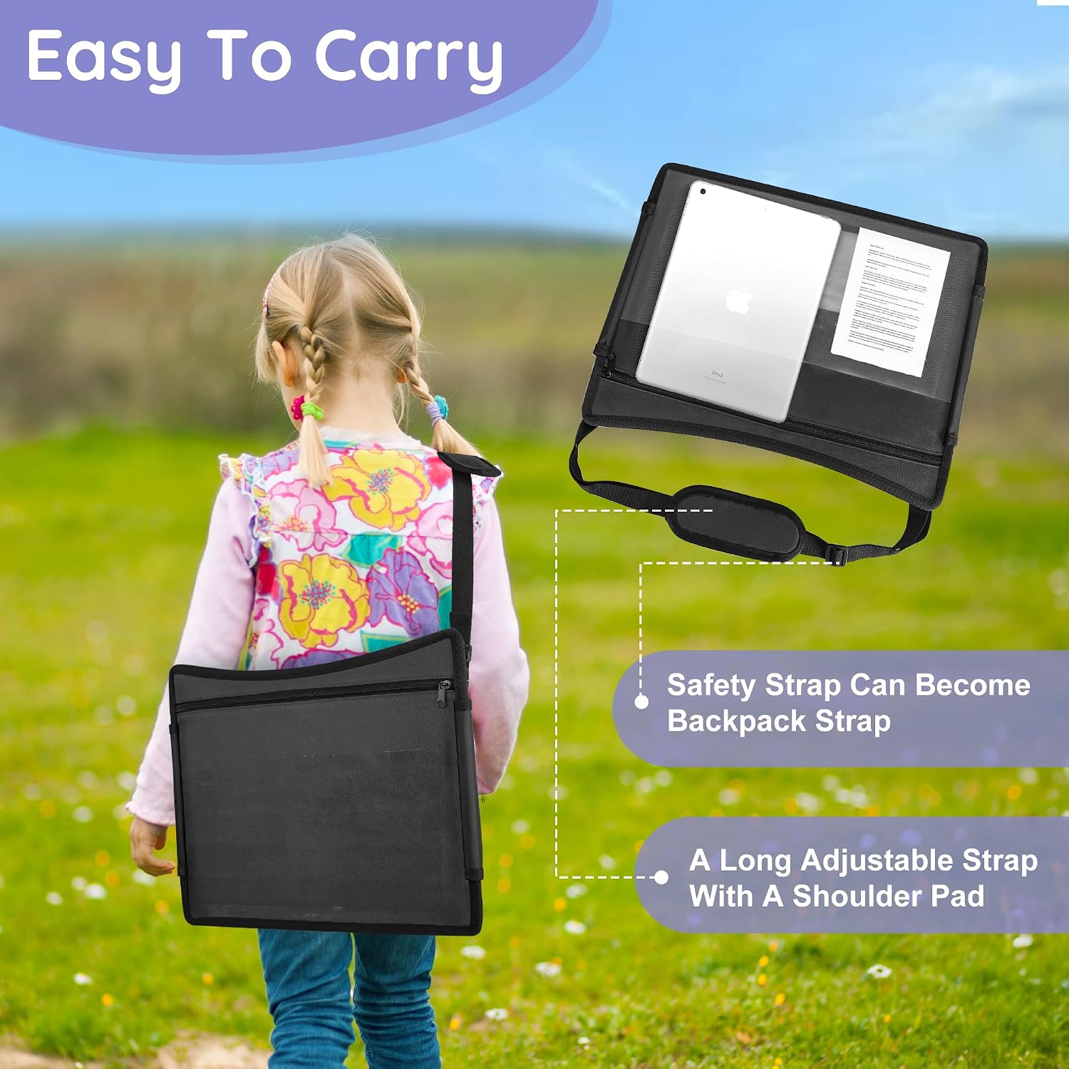 Thumbnail 5 de INFANZIA Kids Travel Tray for Car: a practical lap desk for road trips and beyond