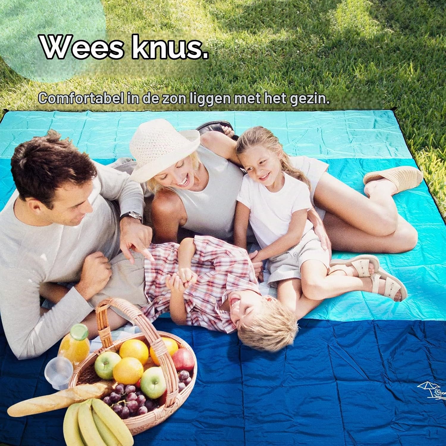 Detalle 2 de OCOOPA S09-BL-XXL stranddeken 280 x 300 cm, zandbestendig en waterafstotend