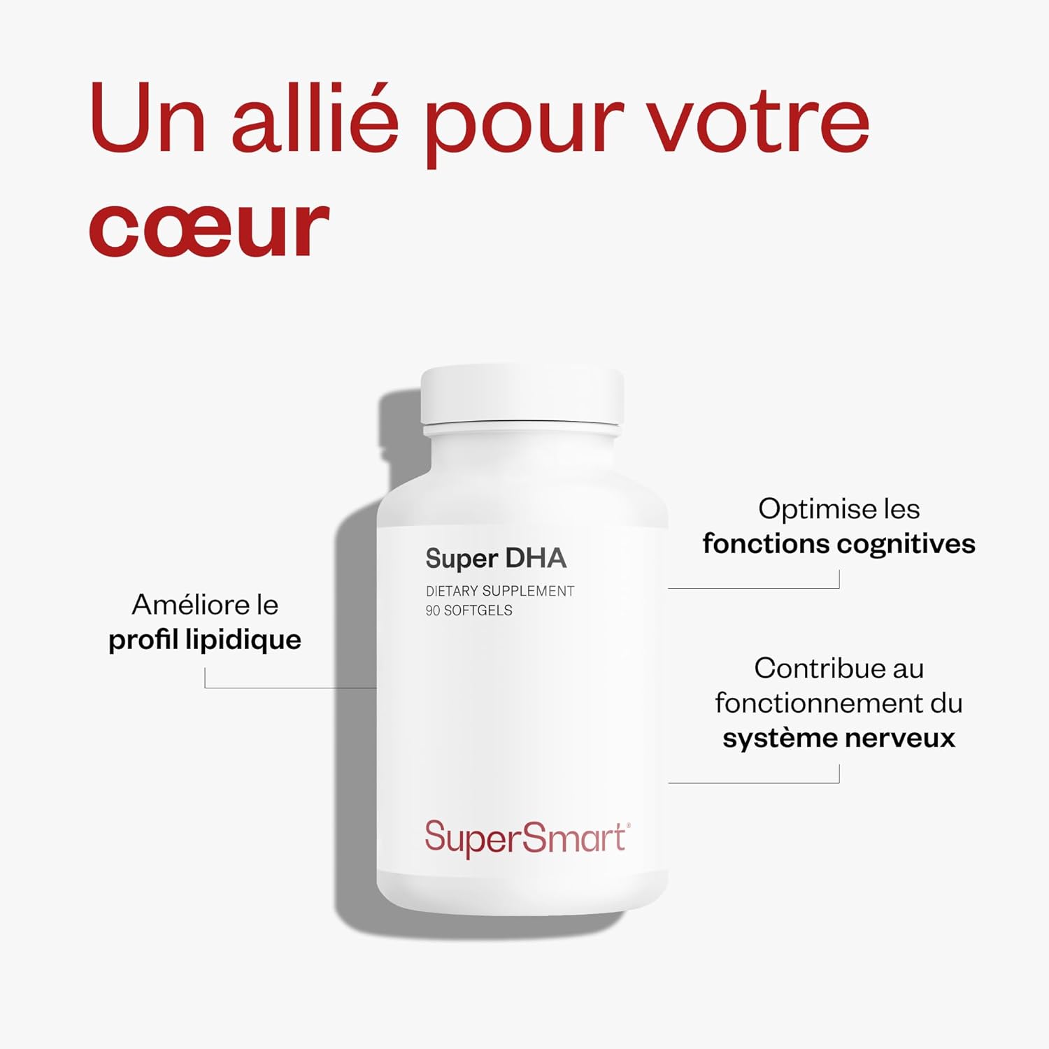 Thumbnail 2 de Supersmart Super DHA – Cœur et Cerveau (Oméga-3 DHA/EPA) en capsules oleuses