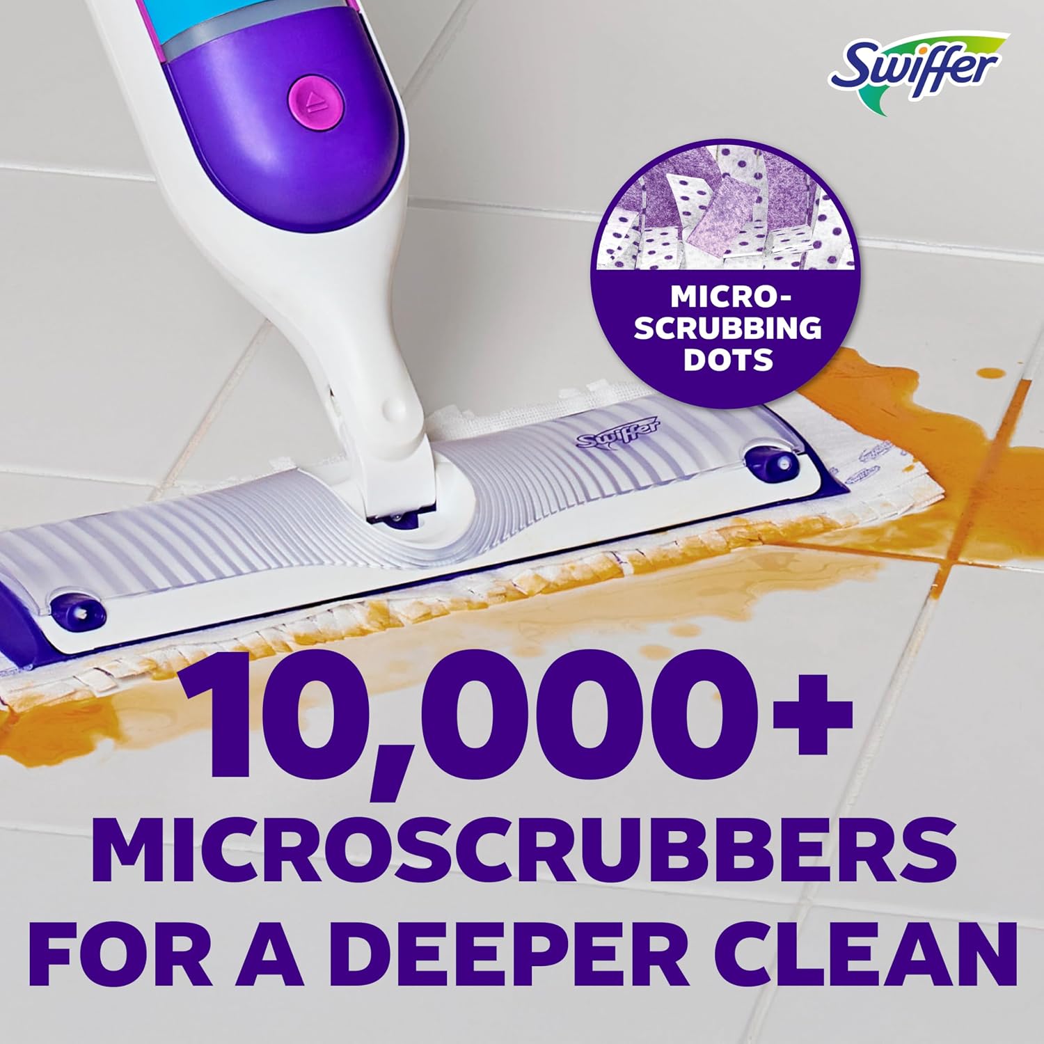 Detalle de Swiffer PowerMop Mopping Kit: All-in-One Spray Mop for Quick, Multi-Surface Cleaning