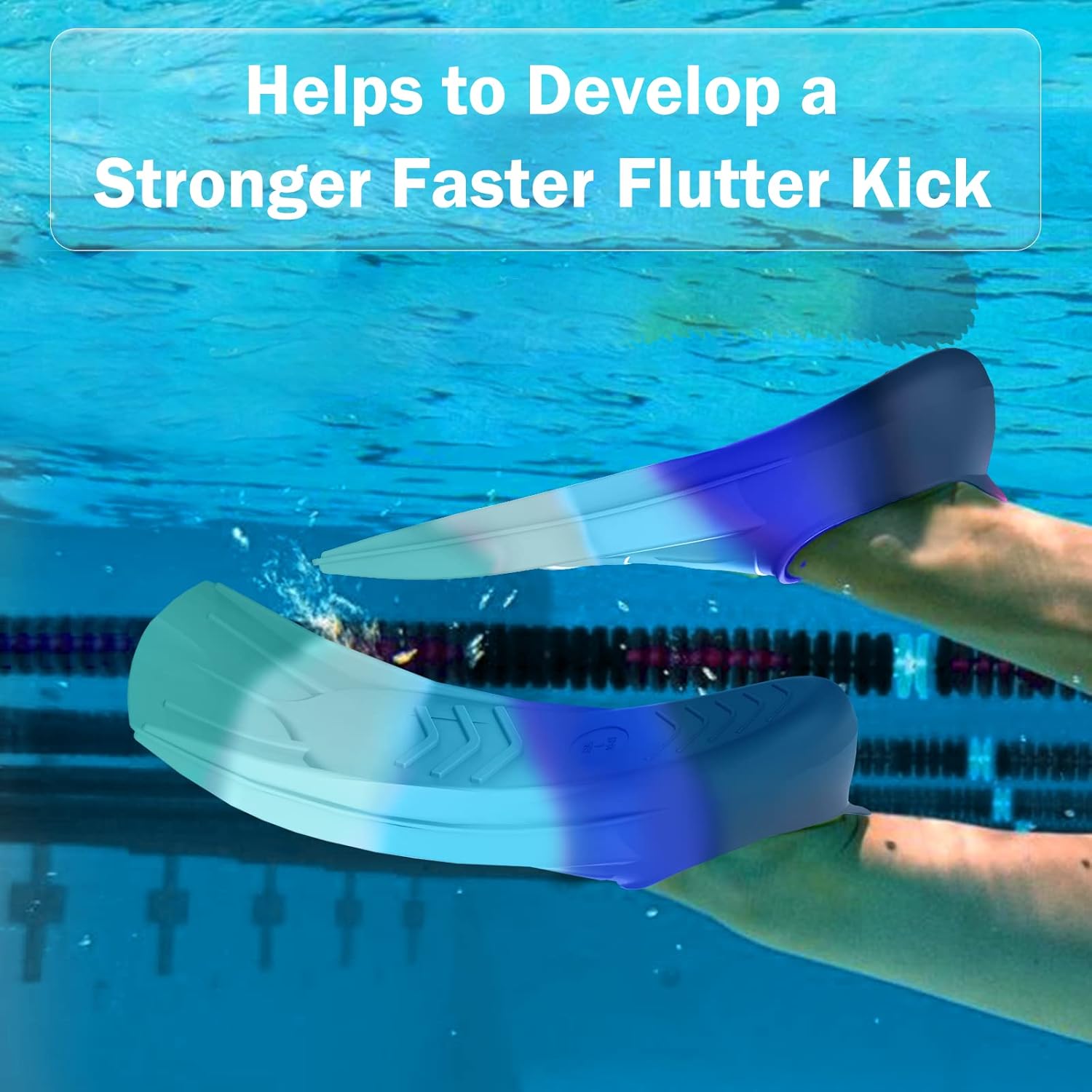 Thumbnail 1 de Gintenco Swim Fins Kids & Adult Training Fins (Silicone, Lap Swimming) with Mesh Bag