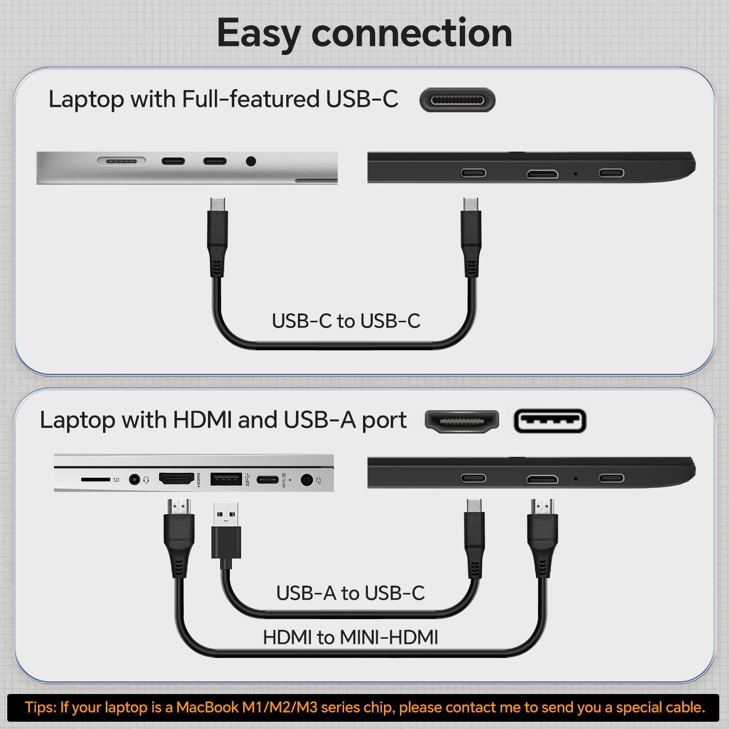 Detalle 2 de FEZOBR Laptop Screen Extender 14" Portable Monitor