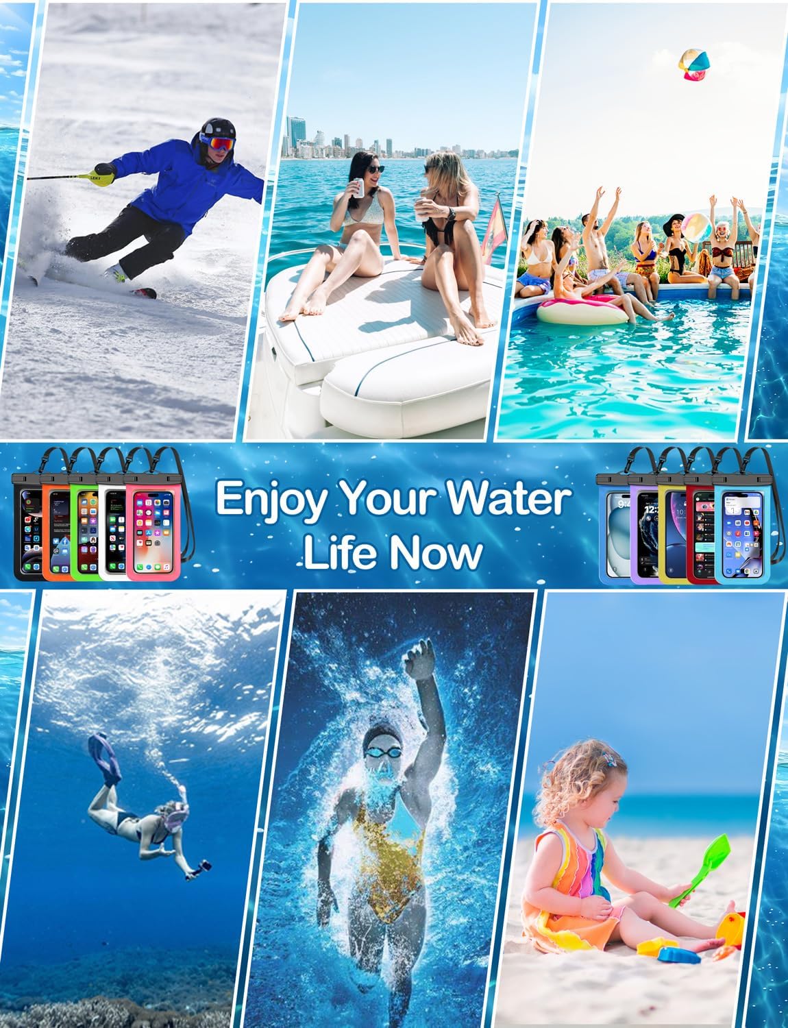 Detalle 2 de Famoby Phone Waterproof Pouch IP68 8.3in