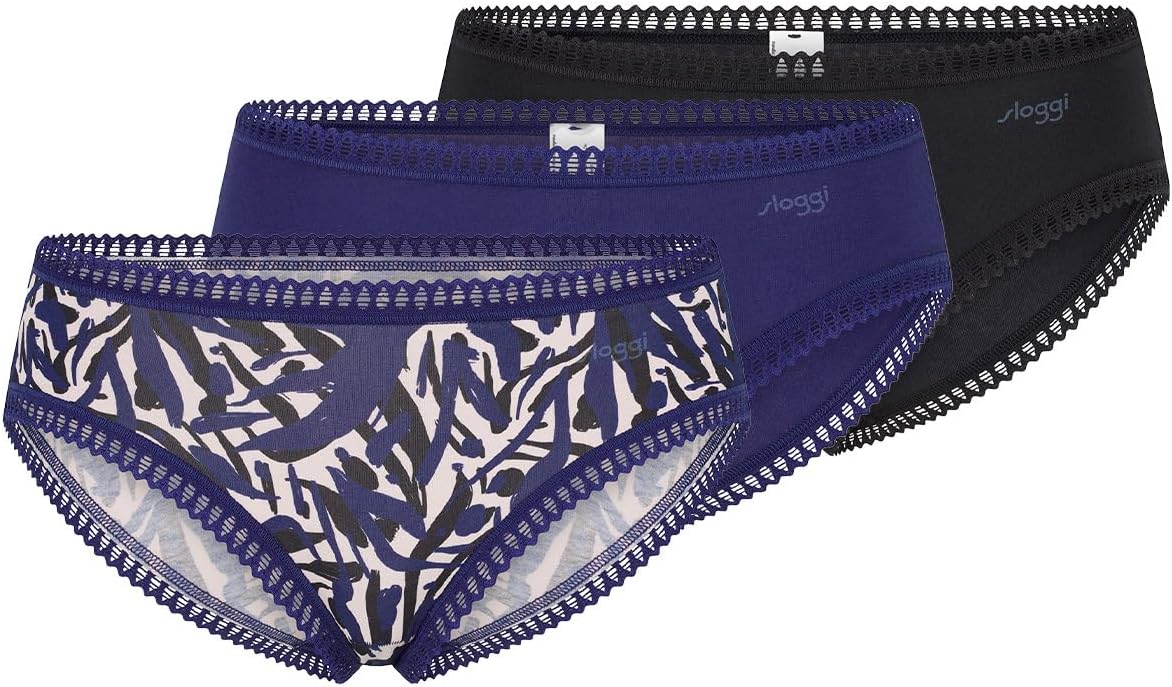 Detalle de Sloggi GO Crush Hipster C3P pour femme en coton – culotte hipster confortable