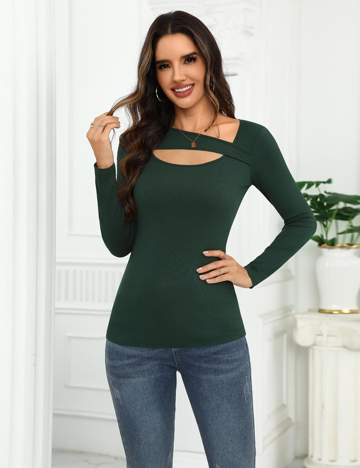 Thumbnail 6 de Aottori Maglia Donna Scollo Asimmetrico