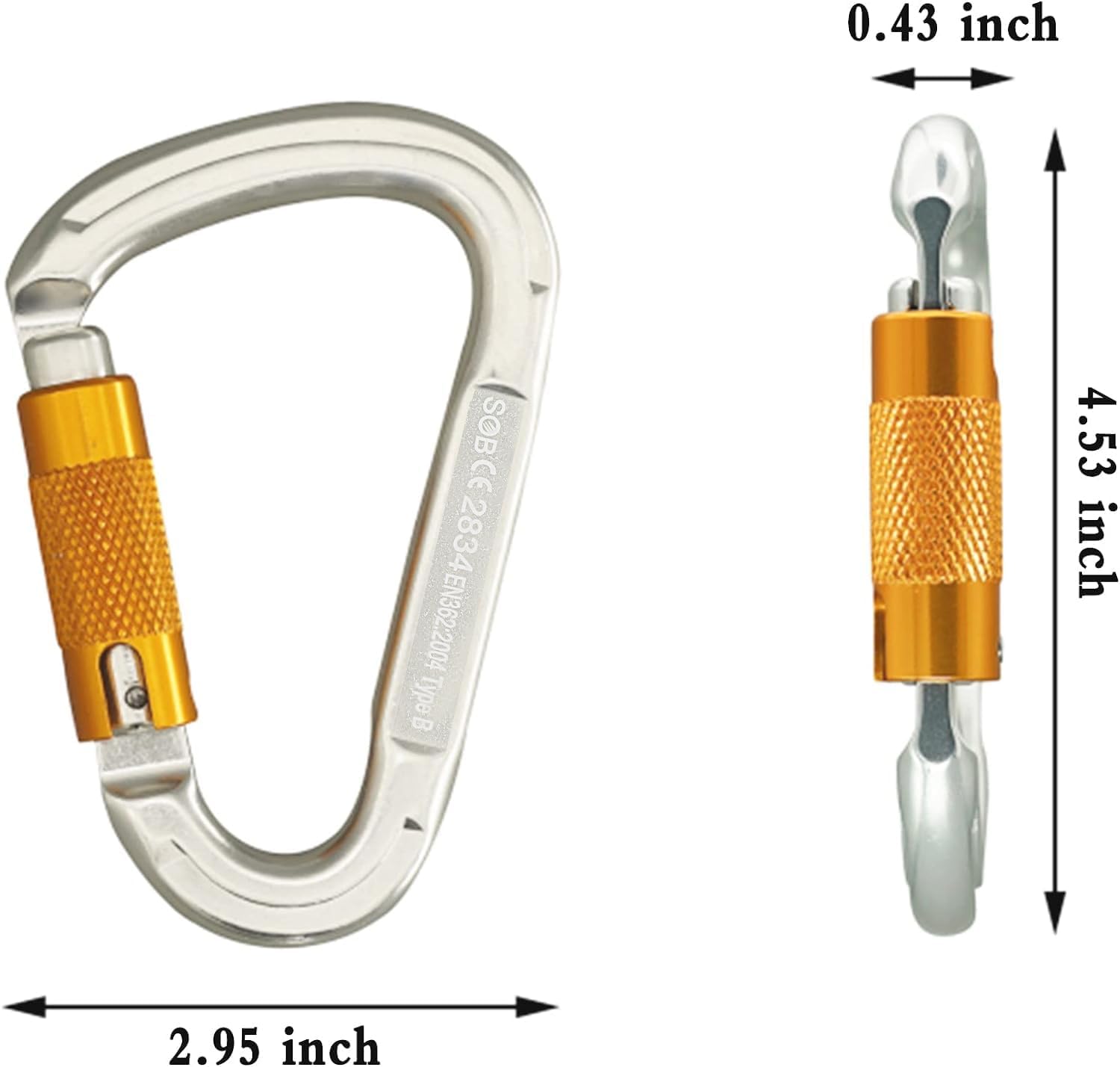 Thumbnail 1 de SOB moschettone arrampicata 7075 2 pezzi