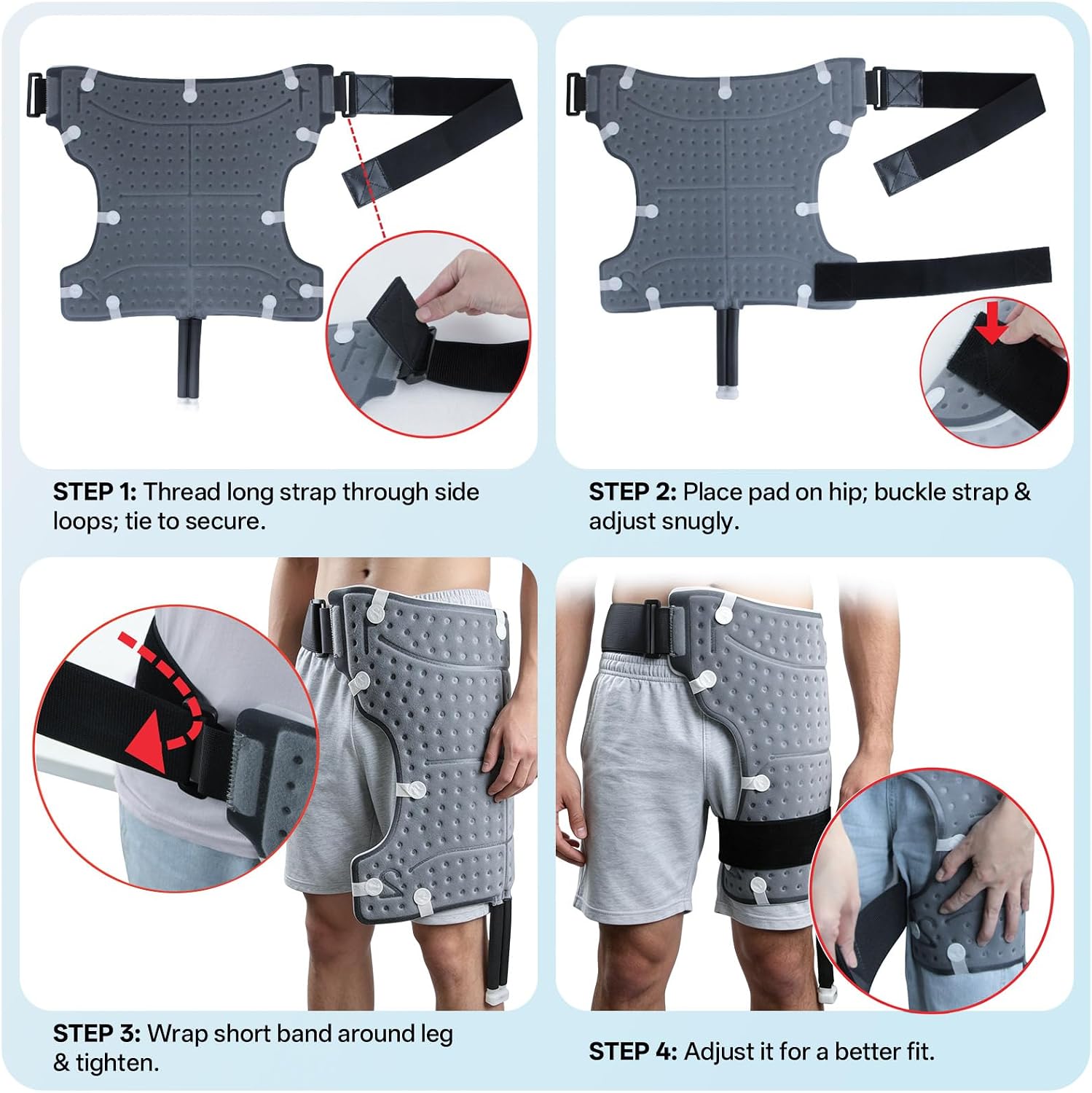 Detalle de ICIDRION Programmable Hip Ice Therapy Machine with Timer and 12-Quart Tank