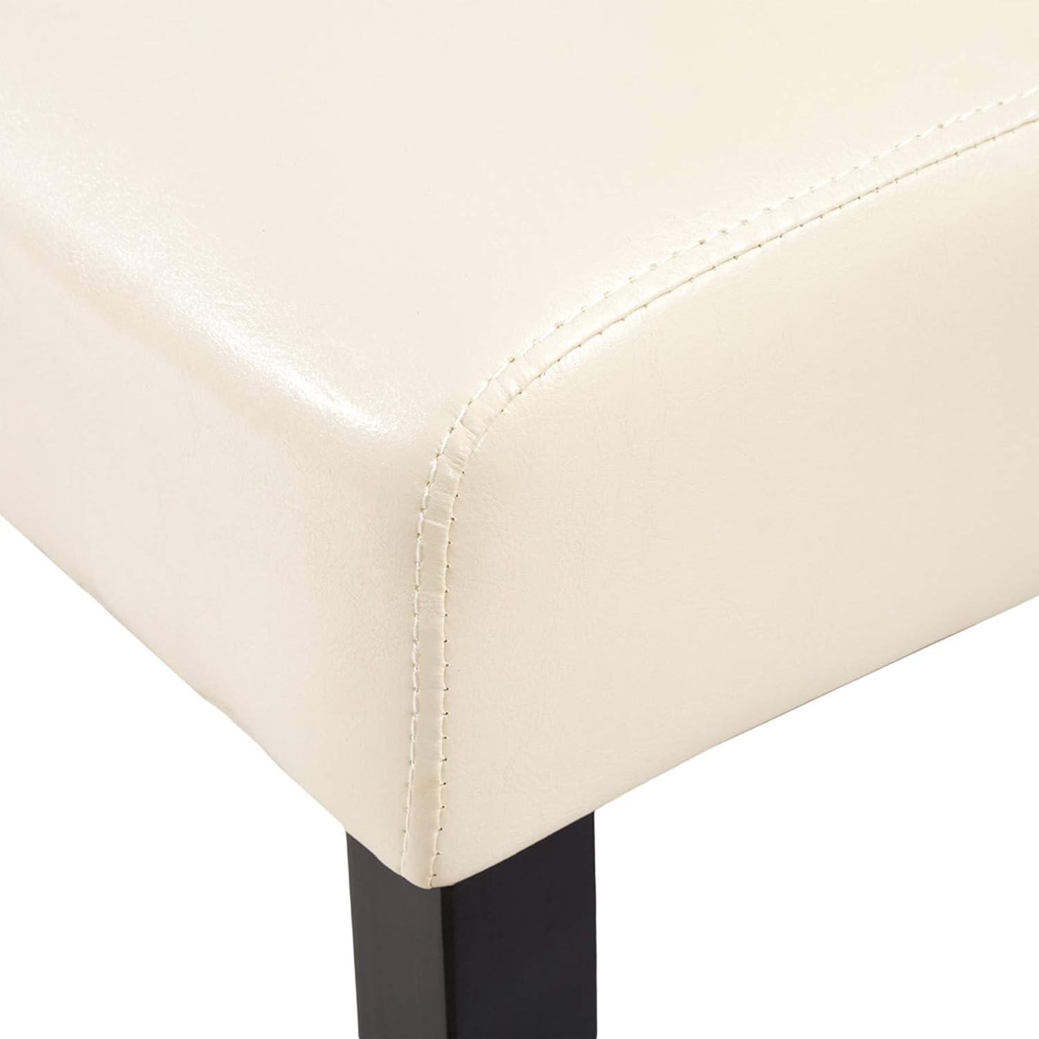 Detalle 2 de tectake 4260397651322 matstolar i konstläder, 2-pack med högt ryggstöd