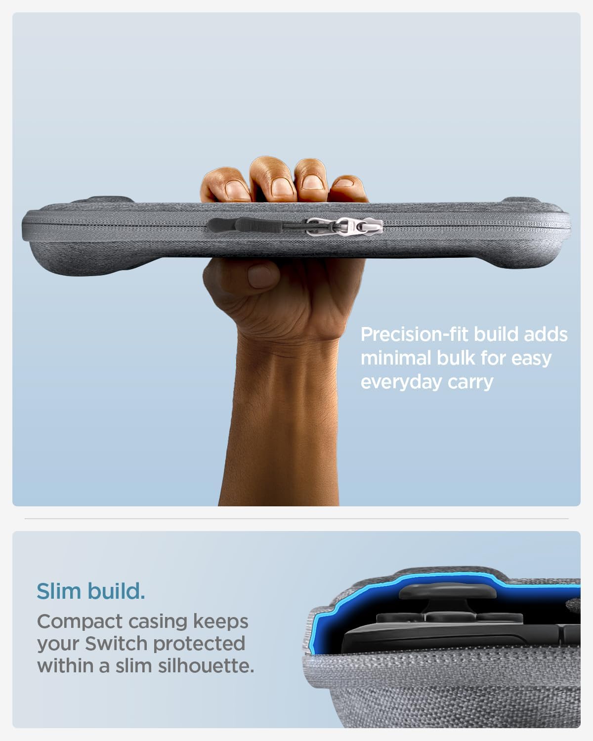 Thumbnail 4 de Spigen Klasden 2 : pochette de rangement pour Nintendo Switch 2 (2025) – gris charbon